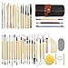 LinStyle Ceramiche di Attrezzi Sculpting Tool, 38 Pezzi Set di Strumenti Argilla con Borsa di Stoccaggio, Ceramica da Modellare Attrezzi, Principiante Facile da Usare