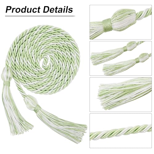 Image of GraduationMall Graduation Honor Cord 68 inch SagegreenWhite
