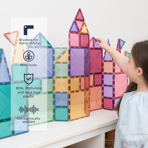CONNETIX Pastel 120-Piece Magnetic Tiles Set — view 2