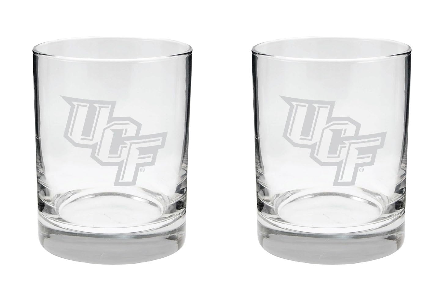 UCF Knights 2-Sided Satin Finish Rock Glass Set of 2 14oz
