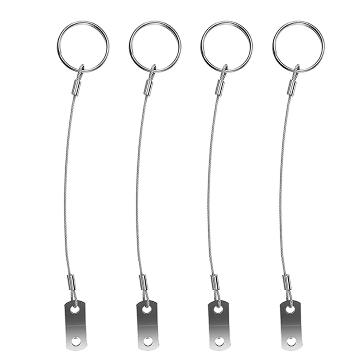 Pin de Sujeción Anticaída de Acero Inoxidable para Barco, Cable con Anilla de Liberación Rápida, 4 Piezas, Accesorios Náuticos Resistentes para Seguridad y Amarre en Navegación
