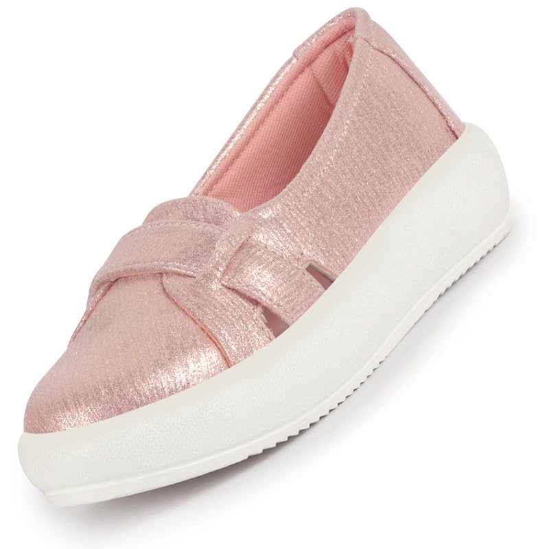 fausto Women Stylish Broad Cross Strap Design Slip-On Casual Comfort Shoes | Height Enhancer Shiny Party Loafers | Ballerina with Memory Cusion Insole-picture-47