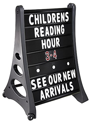 Magic Master BLK-QLA-MB Qla Standard Changeable Message Board A-Frame (Black)