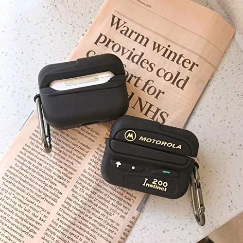 Beeper Protective Silicone Cover Compatible with AirPods Pro Wireless Charging Case, 3D Cute Cartoon Silicone Designer Skin,Funny Cool Design Protective Cover for AirPods Pro 2019 (Pager)