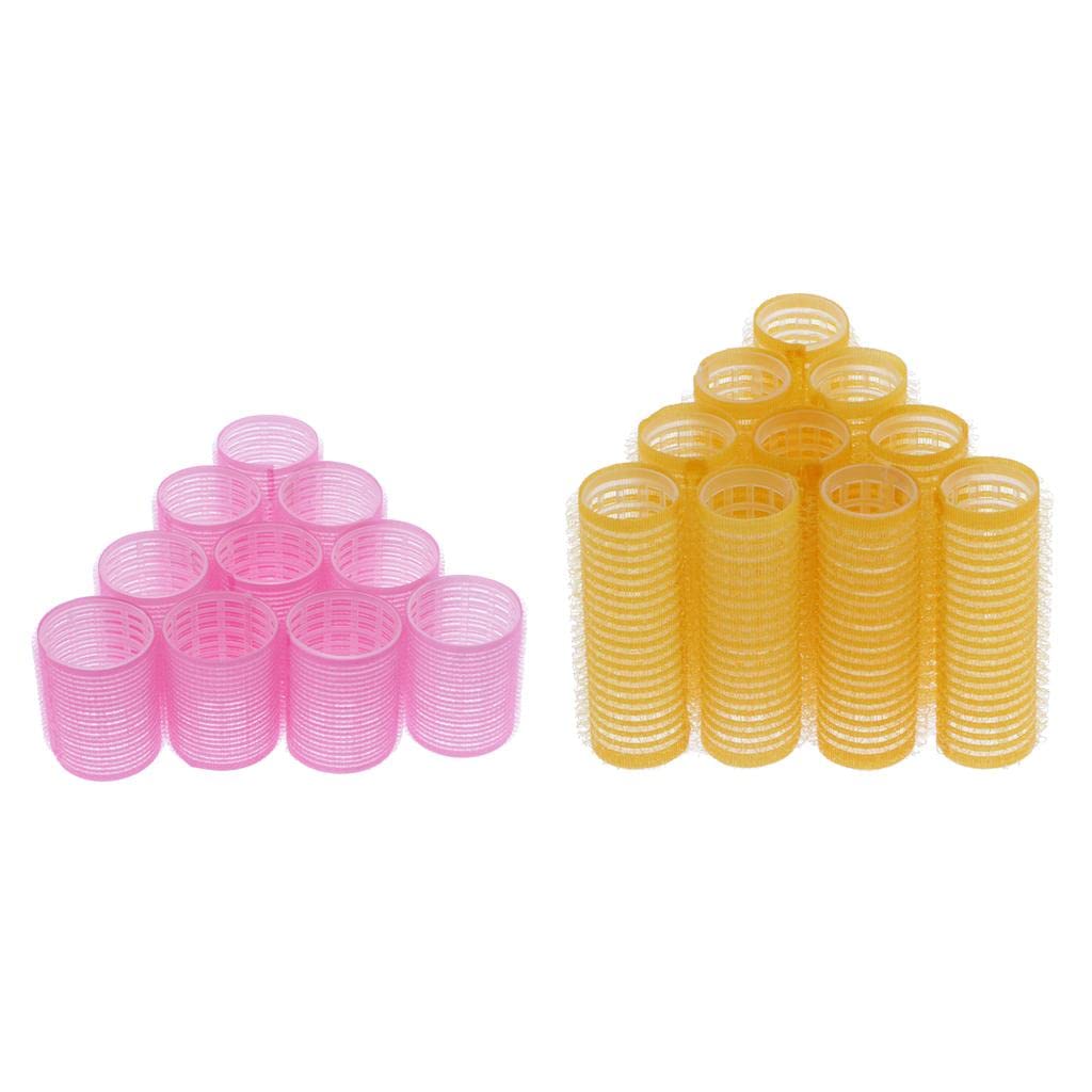 Conjunto de 10 Modeladores de Cachos para, Da Self Hair Styling Tools, Rosa+