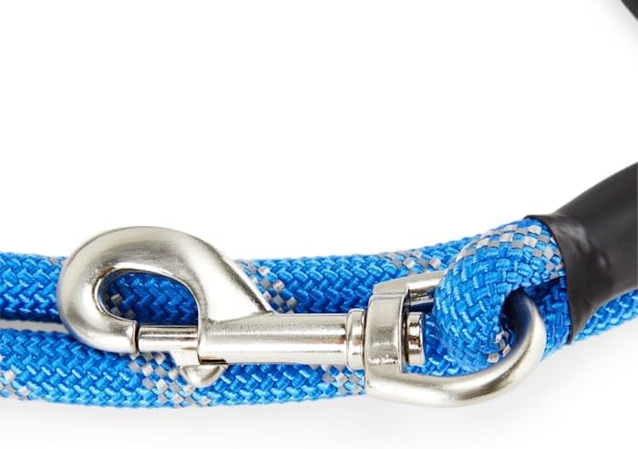 YOULY by Petco Reflective Braided Rope Dog Leash Blue 6-ft Long 1/2-in Wide