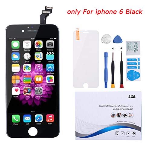 Screen Replacement for iPhone 6 Black LCD Display Touch Screen Digitizer Replacement Full