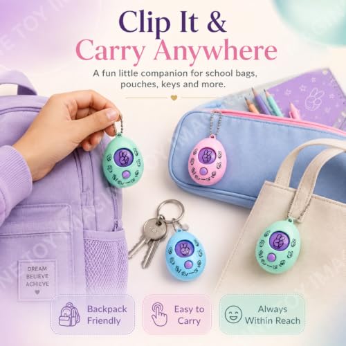 Image of Toy Imagine Rock Paper Scissors Game Keychains for Kids (Pack of 10) Finger Game Key Rings, Fun Birthday Return Gifts, Party Favours, Classroom Prizes & Goodie Bag Fillers, Multicolor