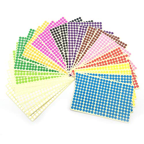 HIRAISM カラーラベル シール 丸型 カラー14種 28枚セット