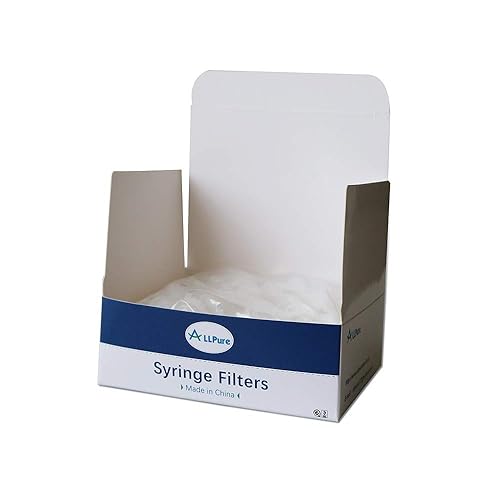 Miniatura 16 de Filtros de jeringa de PTFE [humectabilidad: hidrofílico] Filtración de laboratorio de tamaño de poro de 0.984 in de diámetro de 1,0 μm por Allpure