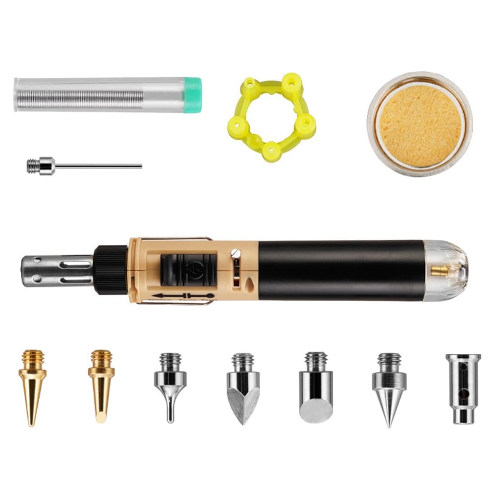 Littimoon Cordless Gas Soldering Iron Heat Blower Torch Self- Instant Adjustable Flame Control Welding Tool