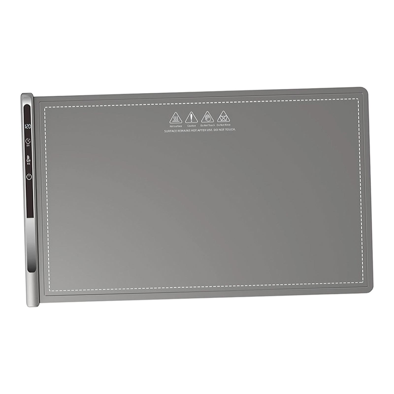 Manta Térmica para Alimentos, Manta Calefactora, Otoño, Temporizador de 8 Horas, Portátil, 300 W, Fiesta, Uso Diario, Reuniones, Placa Calefactora, Gris, Individual