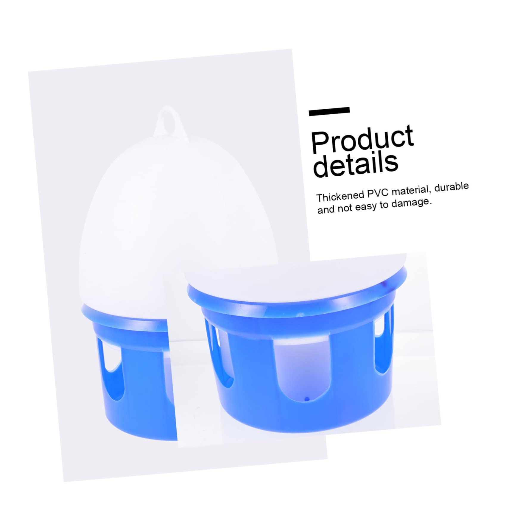 Bebedero para Palomas de Gran Capacidad, Contenedor Colgante | Pvc Azul, Diseño Redondo Desmontable, Fácil de Limpiar, Uso para Loro y Paloma
