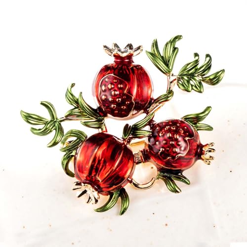 Image of BeeGift Rhinestone Fruit Brooch Pin for Women Girls,Lemon /Pomegranate /Watermelon /Banana /Strawberry /Pineapple Fruit Brooch Cute Fruit Lapel Pin Jewelry Gift for Women