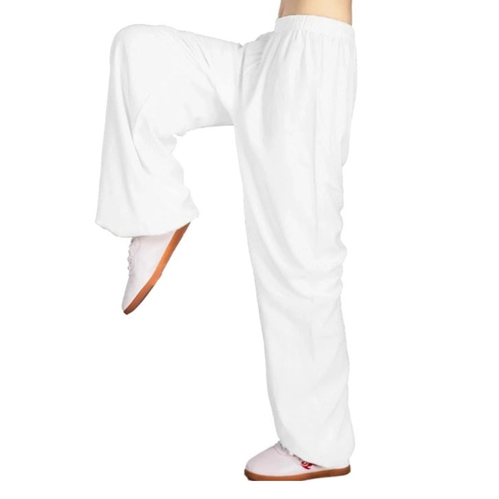 XUHCLY Tai Chi Pants,Wing Chun Tai Chi Loose Pant for Men Women,Kung Fu Trousers,Martial Arts Pants with Pockets(Size:XL,Color:B)