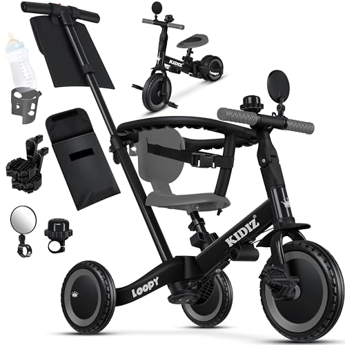 KIDIZ® 𝟲𝗶𝗻𝟭 Laufrad Dreirad | Laufräder Lauffahrrad Kinderdreirad ab 1 Jahr bis 5 Jahre | Lauflernhilfe belastbar bis 25Kg | inkl. Lenkstange Sicherheitsbügel Sicherheitsgurt Klingel & Spiegel KIDIZ® 𝟲𝗶𝗻𝟭 Laufrad Dreirad | Laufräder Lauffahrrad Kinderdreirad ab 1 Jahr bis 5 Jahre | Lauflernhilfe belastbar bis 25Kg | inkl. Lenkstange Sicherheitsbügel Sicherheitsgurt Klingel & Spiegel