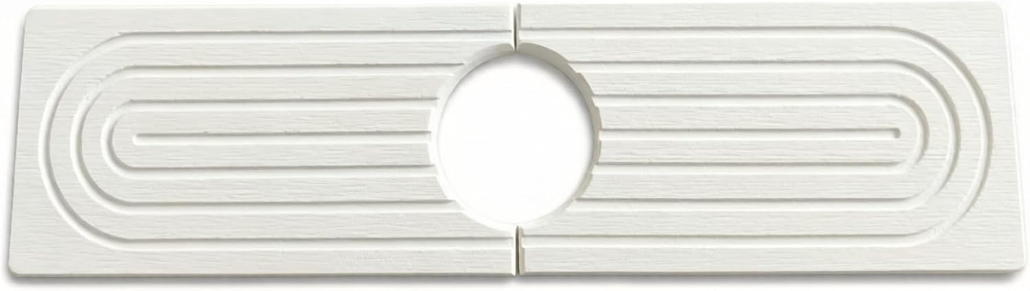 Diatomite Kitchen Sink Faucet Mat, White, 15.7'' x 3.9'' image 5