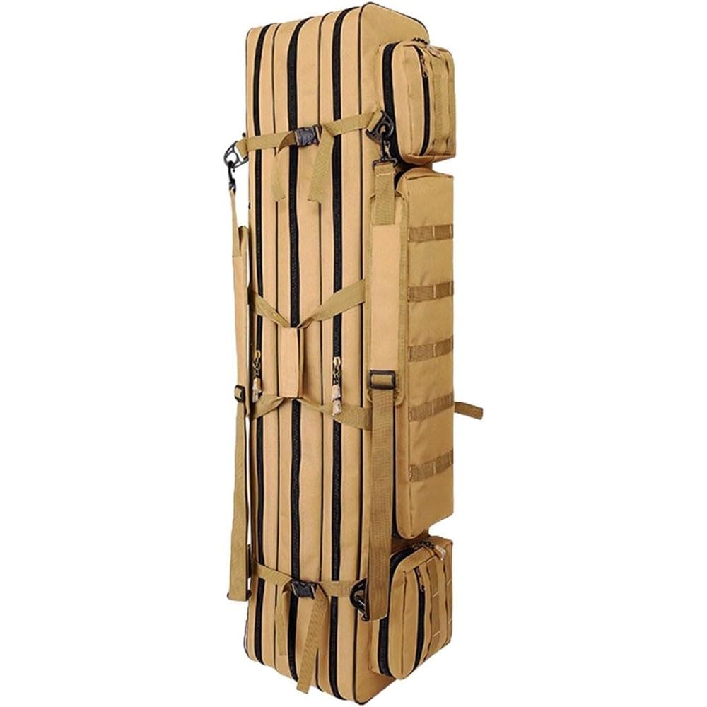 Bolsa táctica para Rifle, Fundas De Rifle para 2 Rifles Y 2 Pistolas,para Rifle para Caza Campo De Tiro,Bolsa para Armas Largas De Estilo Militar,Articulos De Caza Khaki,120cm