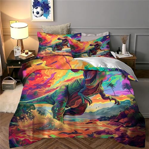 Housse de Couette Microfibre Douce Hypoallergénique King avec Zip