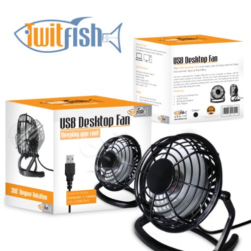 Preisvergleich Produktbild Twitfish Retro USB Ventilator - Schwarz