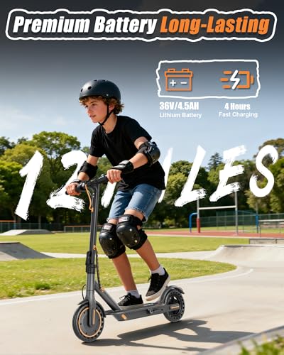 Image of Maxshot Electric Scooter, 8.5 inch /10 inch /14 inch Tire, 16 /19 /22 Mph Top Speed, 12 /16 /21 /27 /28 /49 /50 Miles Long Range, Folding Escooter for Adults and Kids with Seat Bag, Dual Braking, Dual Suspension, App