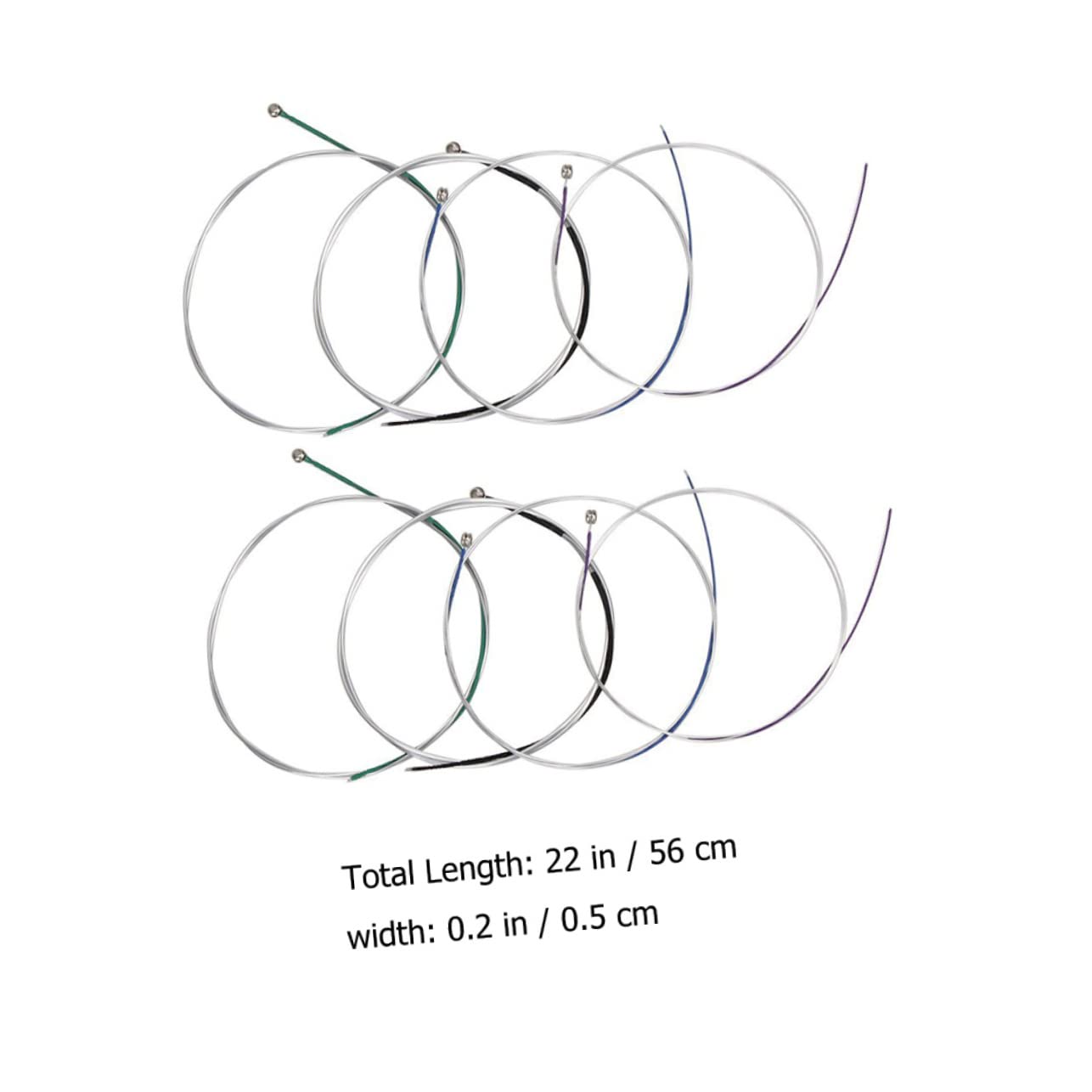 Abaodam Beginner's Violin Strings Set 8pcs Full Set 4/4 Size Sound for Violin Players