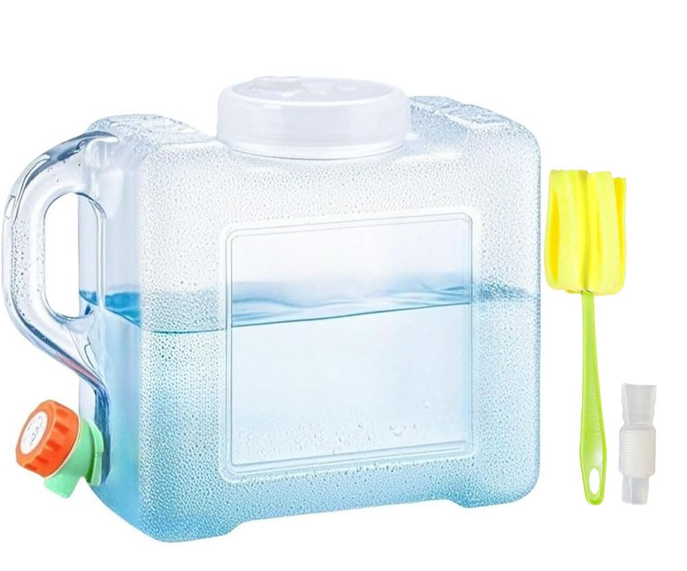 Conteneur d'eau De Camping avec Robinet 5L | avec Tuyau de Sortie de 18 cm | RandonnéE, Escalade, Voyage en Voiture | Eau GlacéE à Boire au RéFrigéRateur