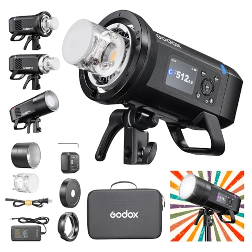Image of Godox AD400PROII Profession Studio Flash Light with Godox&Bowens Mount GN72 400Ws 2.4G TTL HHS 1 /8000S 5600K±200K 21.6V /2600mAh 0.01-1s Recycle Time 30W Modeling lamp for Portrait /Product Photography