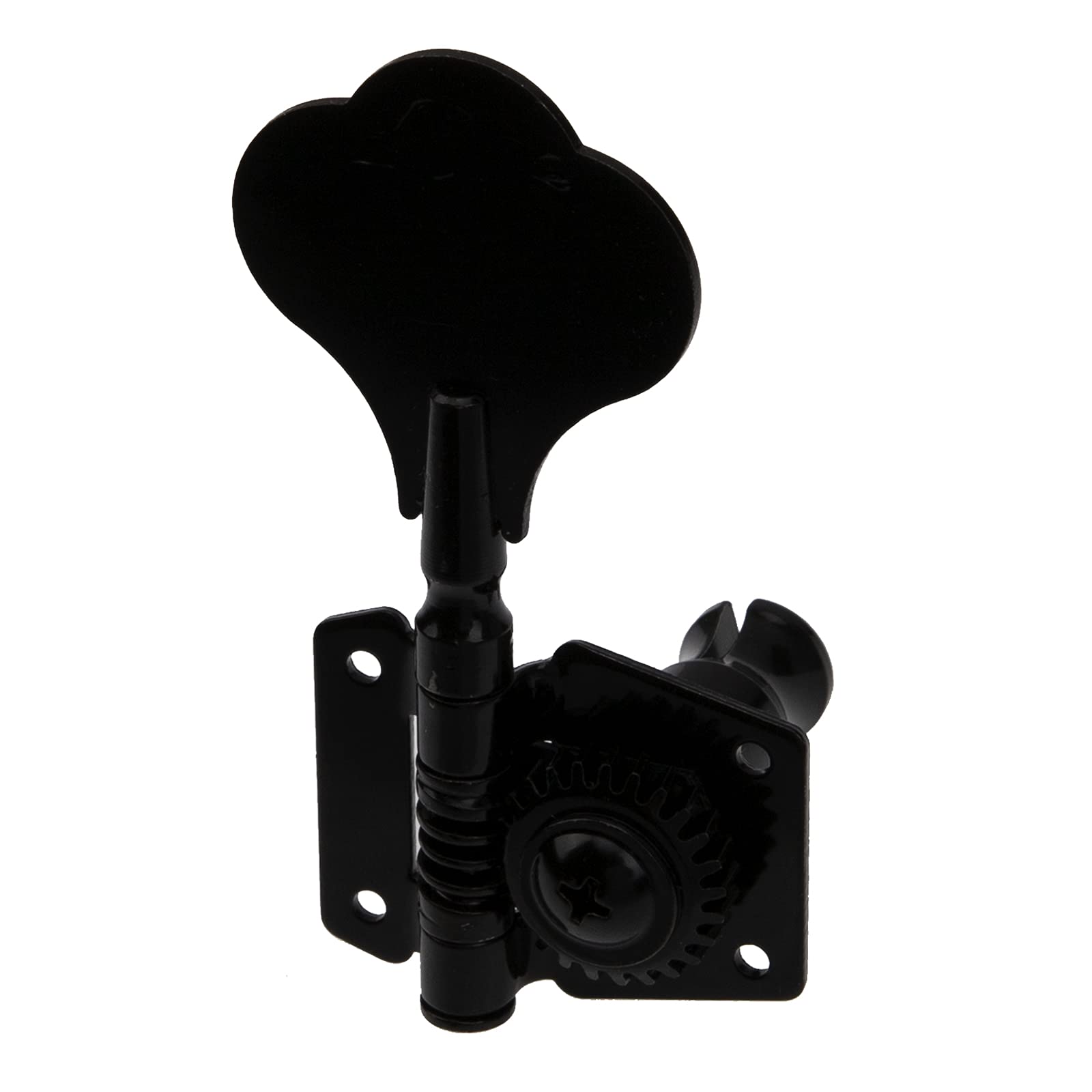Open Gear głowice maszynowe tunery tuningowe 2 lewe 2 prawe kompatybilne z 4 strunami Fender Precison Jazz gitara basowa (czarne)