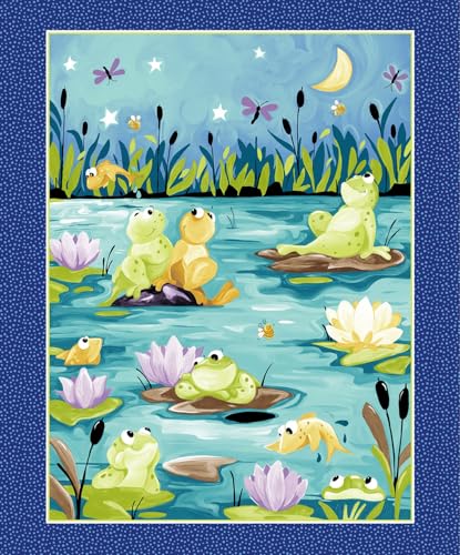 Susybee Paul’s Pond Navy Quilt Panel