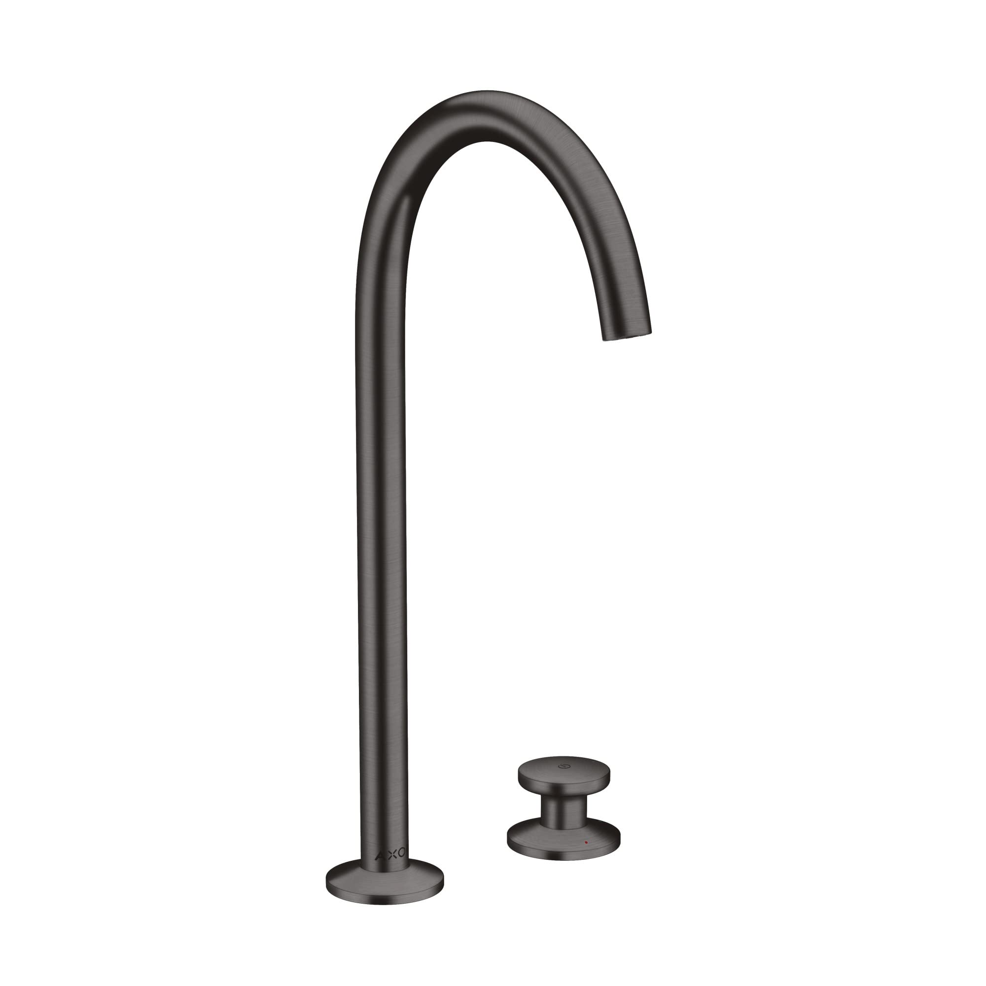 AXOR ONE Modern 2-Handle 2-Hole 14-inch Tall Bathroom Sink Faucet in Brushed Black Chrome 48060341