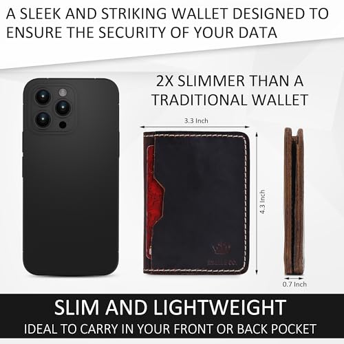 BBelle Co.Minimalist Hunter Slim Leather Wallet for Men's & Women's | Card Holder for Men's | Card Holder Wallet for Women's | Wallets for Men's Slim (COFFEE BROWN)3