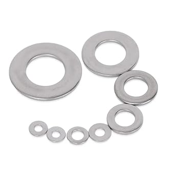 900/180Pcs Stainless Steel Flat Washers Flat Gasket Rings M2 M2.5 M3 M4 M5 M6 M8 M10 Hardware Plain Metal Washer Assortment Kit900PCS 5 Box