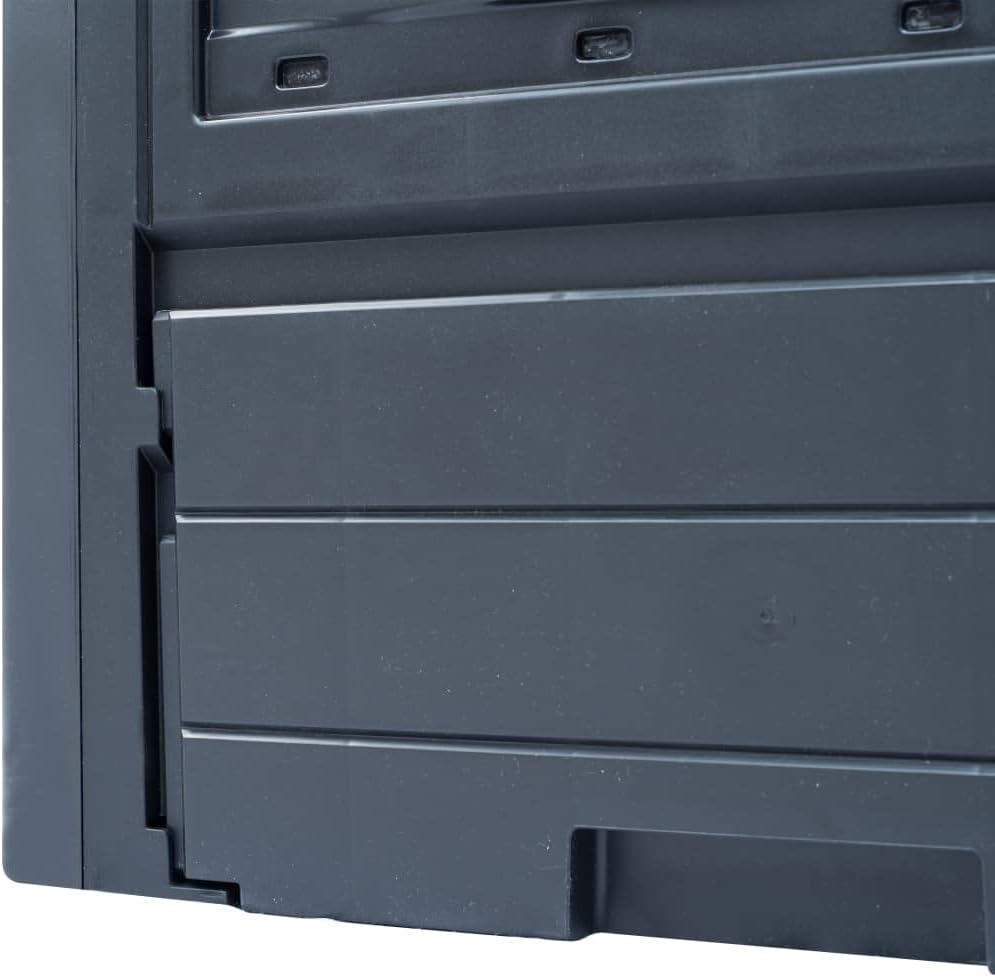 Garden Composter Garden Composter Bin,Outdoor Composter W/Large Capacity & Easy Assembling,Gray 23.6"x23.6"x28.7"(W x D x H) 68.7 gal