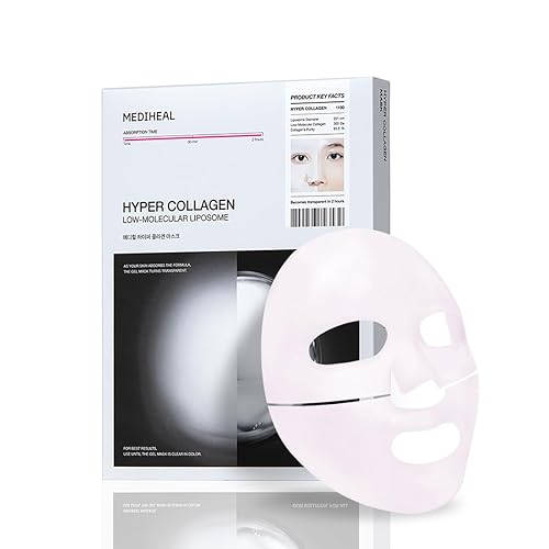 Mediheal Hyper Collagen_Collagen Real Deep Mask 4pcs | Collagen Gel Mask for Multi-lifting Care | Achieves Bouncy Skin | Boosts Pore Elasticity | 30mins Quick Care | Extra Hydration - Collagen Mask - 4 Count (Pack of 1)