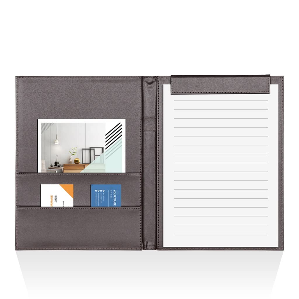A4 Aktenordner Klemmbrett Schreibblock Memo-Clipboard Doppelclips Leder Multifunktionaler Ordner Utility Konferenzclip (Farbe: Rosso, Größe: 23 * 32 cm) (Rosso 23 * 32 cm)