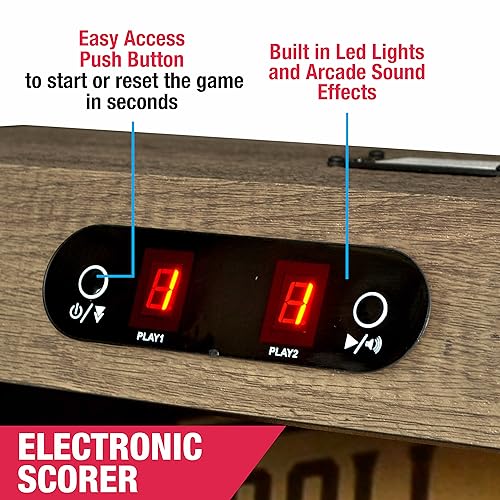 MD Sports 7’ 3” Roll and Score Arcade, Compact Game Ball Table with Electronic Scoring and Ball Return System, Perfect for Family Game Rooms