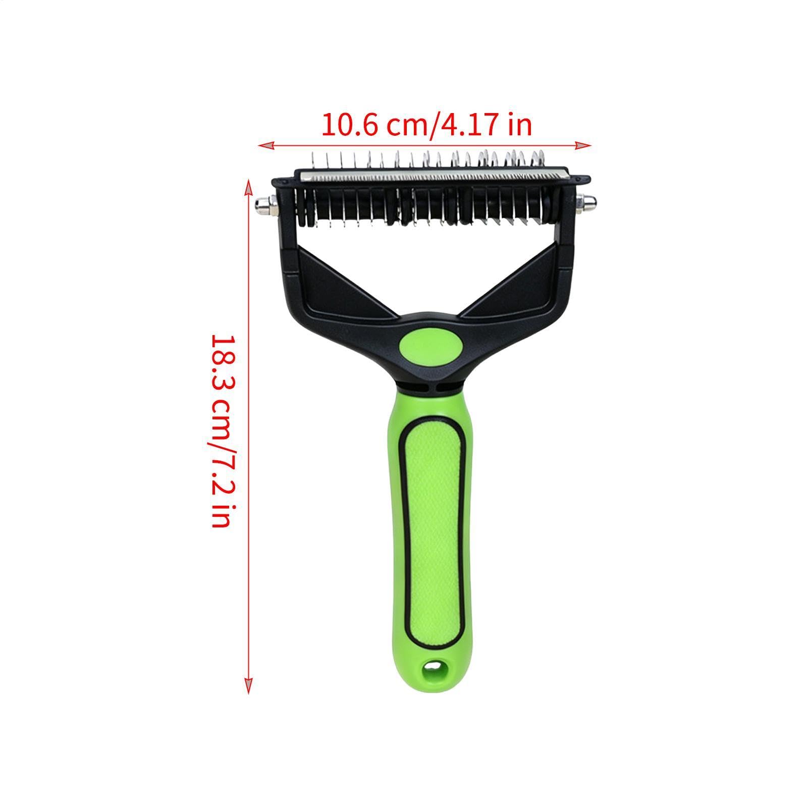Spazzola Anti-Perdita Pelo Cane Pettine Metallico Sicuro a Doppia Faccia