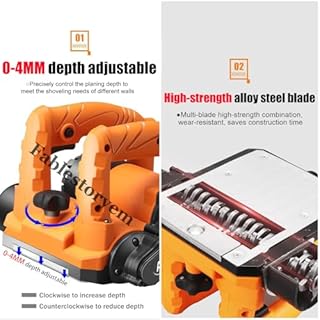 5800W/6800W Pialla a Muro Elettrica Pala per Calcestruzzo Piallatrice a Parete Elettrica,Pialla a Muro per Rinnovamento,Raschietto per Vernice Stucco Strumenti per la Rimozione del Cemento,5800W