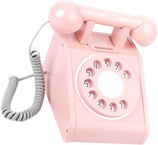 MAGICLULU Telefone Mobília Retrô Decoração Vintage De Madeira Acessórios Para Casa Sonhos Telefone Falso De Madeira Telefone Giratório Vintage Casa De Espetáculo Modelo De Número De