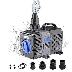 EXLECO Super Eco Pompa per filtro Pompa a laghetto 3000L/H 10W Pompa a Risparmio Energetico Pompa per Flusso per Stagno o Acquario CTP-2800
