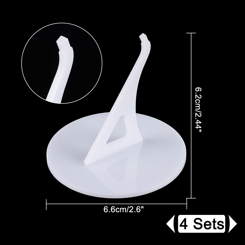 AHANDMAKER 4Pcs Acrylic Model Plane Display Stand, Universal Aircraft Model Plane Stand Without Airplane - Image 2