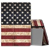 MoKo Case Fits All-New Kindle Fire HD 10 & 10 Plus Tablet (11th Generation, 2021 Release) 10.1' - Slim Folding Stand Cover with Auto Wake/Sleep, American Flag