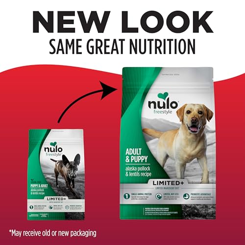 Image of Nulo Freestyle Limited Ingredient Dry Dog Food - High Protein Alaska Pollock & Lentils Recipe, Natural Grain Free Dog Food for Puppies & Adults, Small, Medium and Large Breed Kibble, 24lb Bag