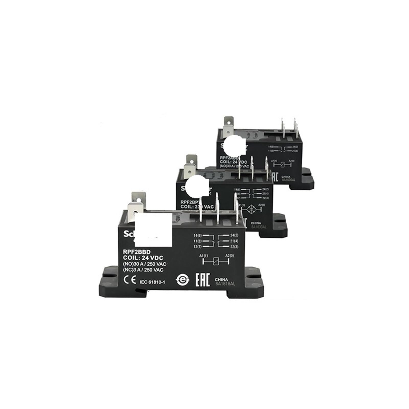 Relais de puissance RPF2ABD 30A 2NO RPF2BBD DC24V commutateur industriel