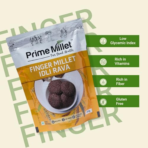 Image of Prime Millets Finger Millet Combo Pack (2 x 750g) | Organic Whole Ragi Grains & Ragi Idli Rava | High Fiber | Gluten-Free | Supports Digestion | Premium Quality