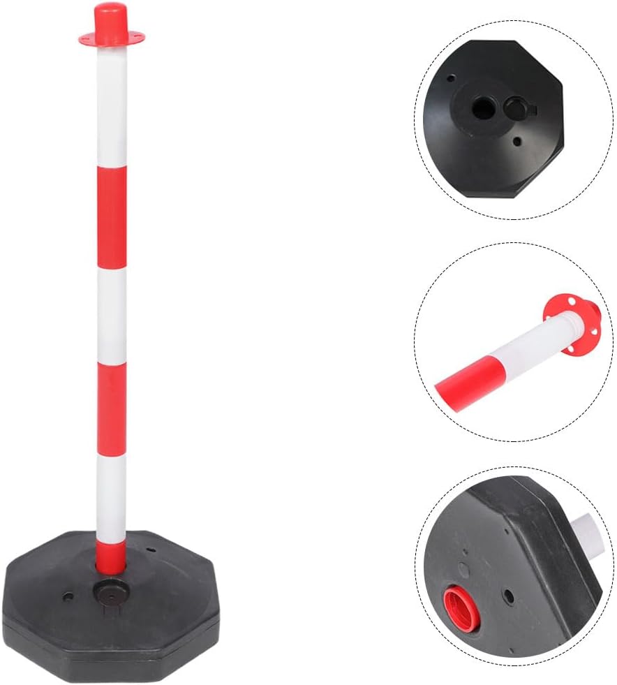 OSALADI Traffic Warning Column with Wheels 32.28In High Elastic Delineator Post Uv Resistant Garage Parking Assist Vehicle Collision Cushion