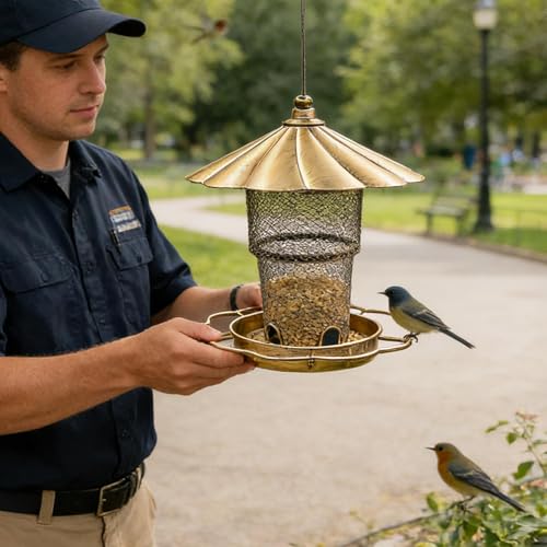 Mangeoire à oiseaux pour balcon robuste avec toit de protection - 4