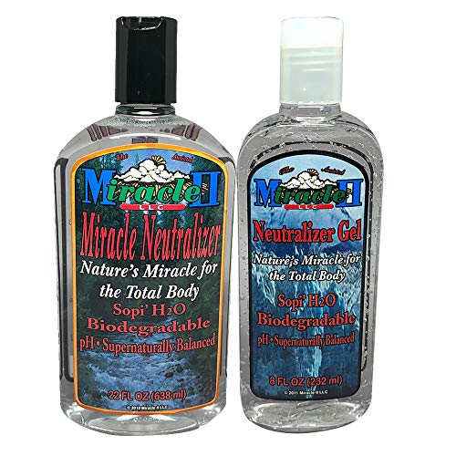 Miracle II Neutralizer Liquid (22 oz) and Neutralizer Gel - (8 oz) for Skin, Hair and Body