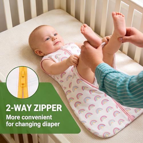 Image of SNOWIE SOFT Baby Swaddles for Newborns 3-12 Months, 100% Cotton Baby Swaddle Wrap for Newborns Arms Up Infant Sleeping Blanket Zipping Sleeping Bag Newborn Sleep Sacks for Startle Reflex for Infant